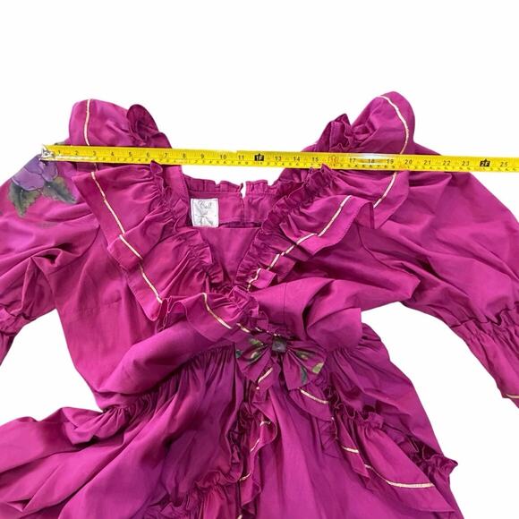 VTG Fancy Square Dance Dress Full Circle Skirt SZ 10 Rockabilly Fairy Victorian - Picture 16 of 16